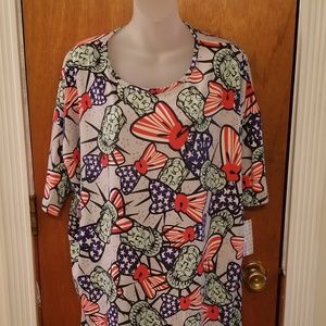 Lularoe Irma Liberty Americana Shirt - large NWT